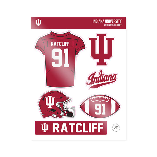 Indiana - NCAA Football : Dominique Ratcliff - Sticker Sheet-0