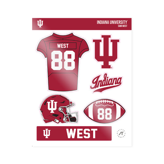 Indiana - NCAA Football : Sam West - Sticker Sheet-0