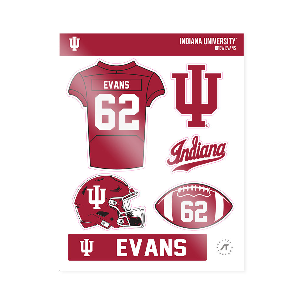 Indiana - NCAA Football : Drew Evans - Sticker Sheet-0