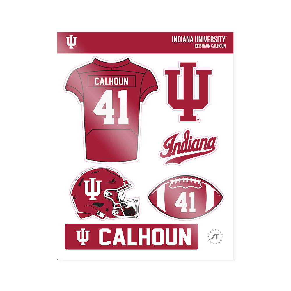 Indiana - NCAA Football : Keishaun Calhoun - Sticker Sheet-0