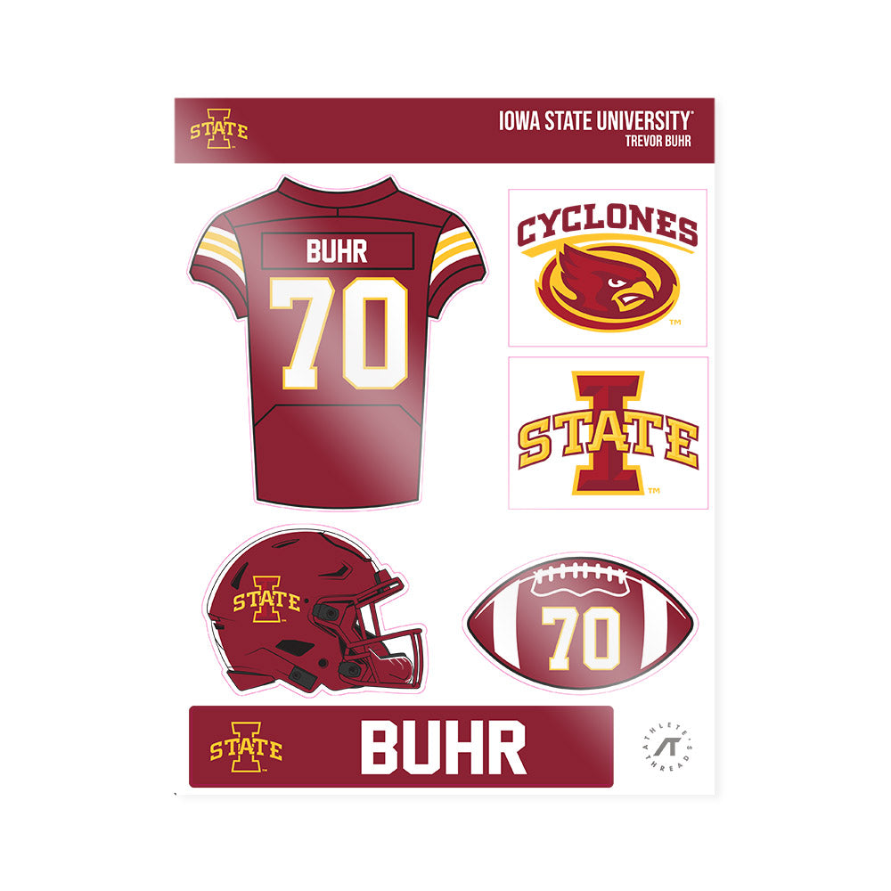 Iowa State - NCAA Football : Trevor Buhr - Sticker Sheet-0