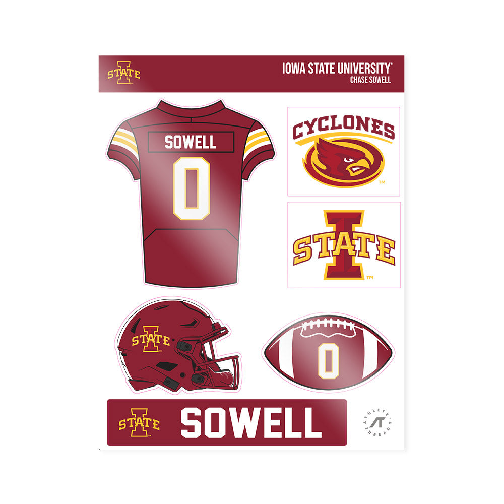Iowa State - NCAA Football : Chase Sowell - Sticker Sheet-0