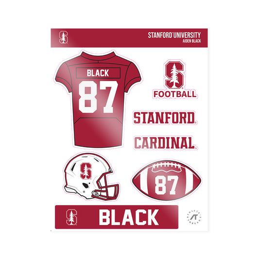 Stanford - NCAA Football : Aiden Black - Sticker Sheet-0