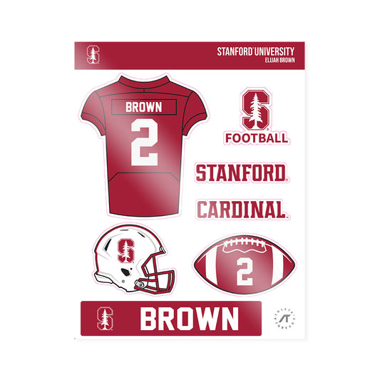 Stanford - NCAA Football : Elijah Brown - Sticker Sheet-0