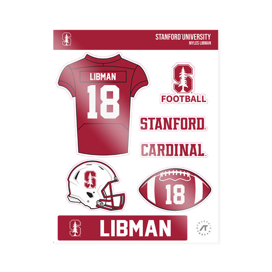 Stanford - NCAA Football : Myles Libman - Sticker Sheet-0
