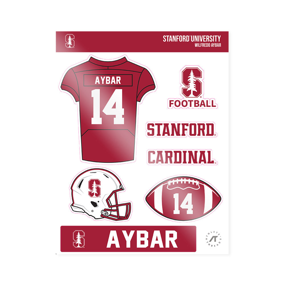 Stanford - NCAA Football : Wilfredo Aybar - Sticker Sheet-0