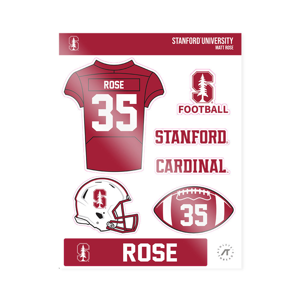 Stanford - NCAA Football : Matt Rose - Sticker Sheet-0