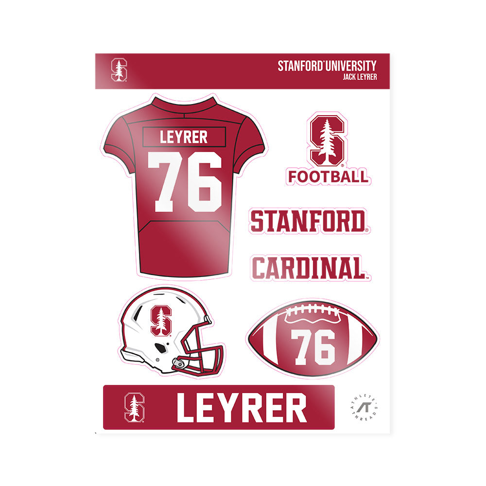 Stanford - NCAA Football : Jack Leyrer - Sticker Sheet-0