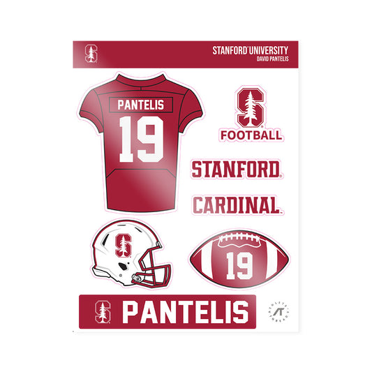 Stanford - NCAA Football : David Pantelis - Sticker Sheet-0