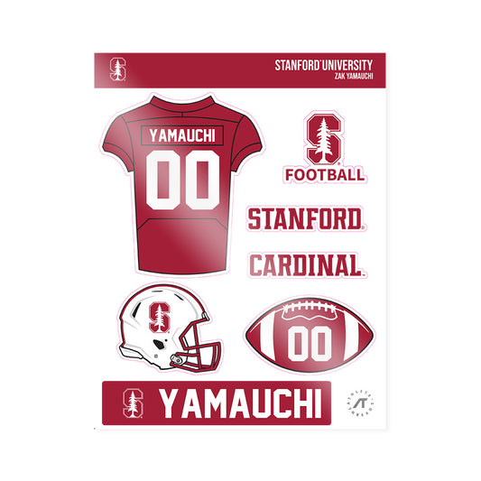 Stanford - NCAA Football : Zak Yamauchi - Sticker Sheet-0