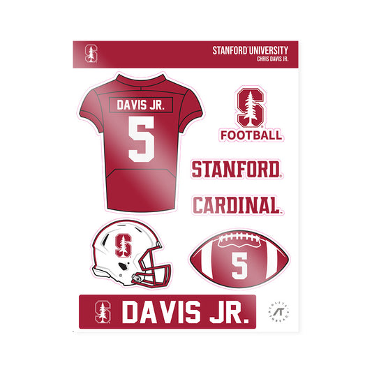 Stanford - NCAA Football : Chris Davis Jr. - Sticker Sheet-0