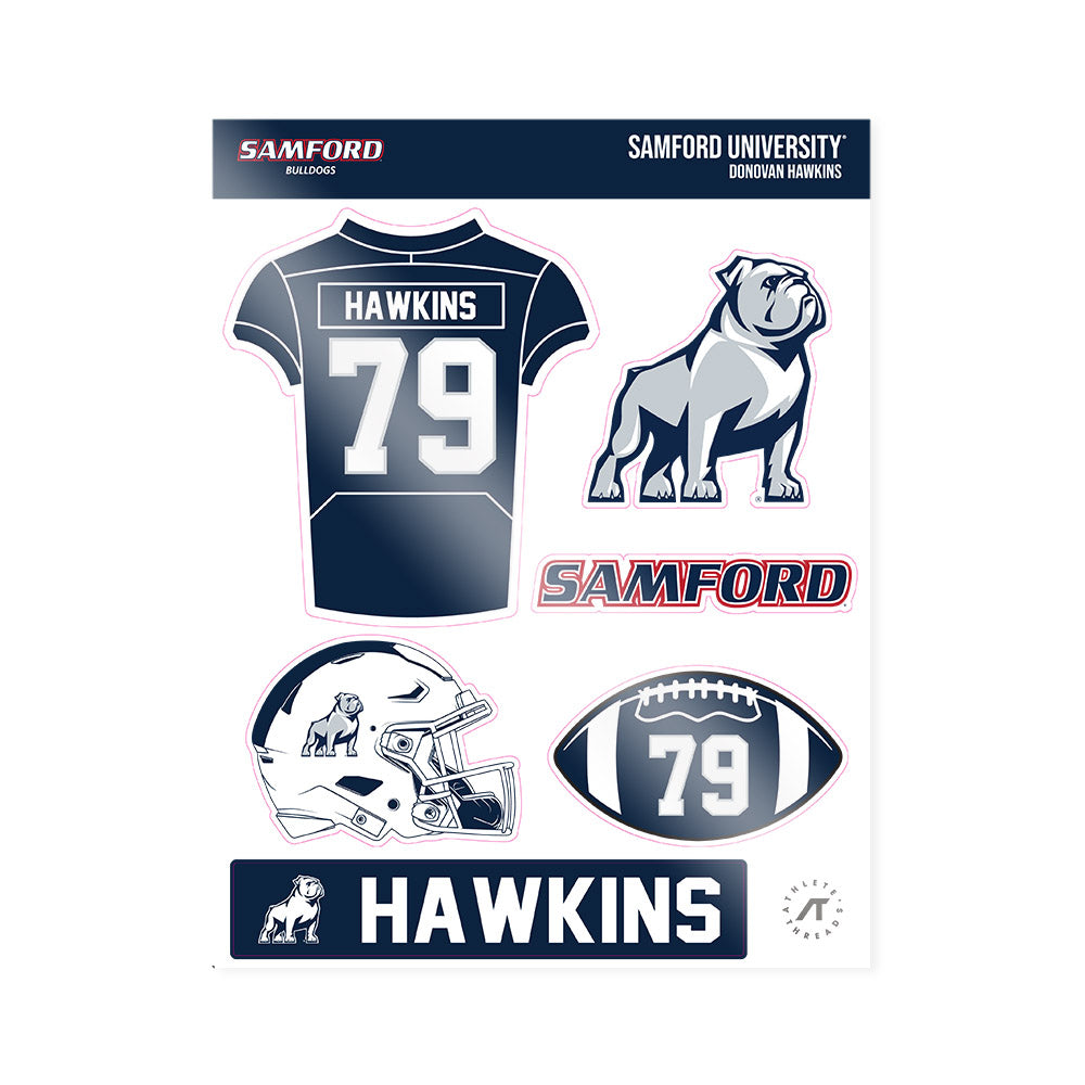 Samford - NCAA Football : Donovan Hawkins - Sticker Sheet-0