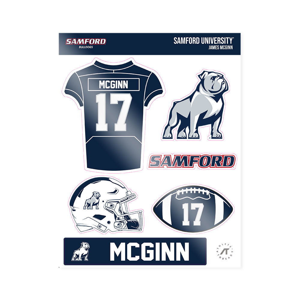 Samford - NCAA Football : James McGinn - Sticker Sheet-0