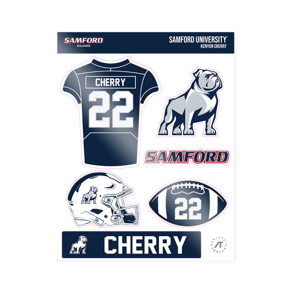 Samford - NCAA Football : Kenyon Cherry - Sticker Sheet-0