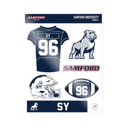 Samford - NCAA Football : Nazir Sy - Sticker Sheet-0