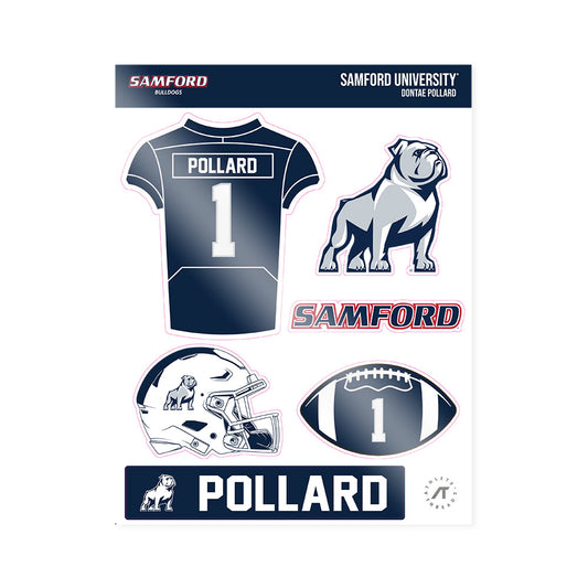 Samford - NCAA Football : Dontae Pollard - Sticker Sheet-0