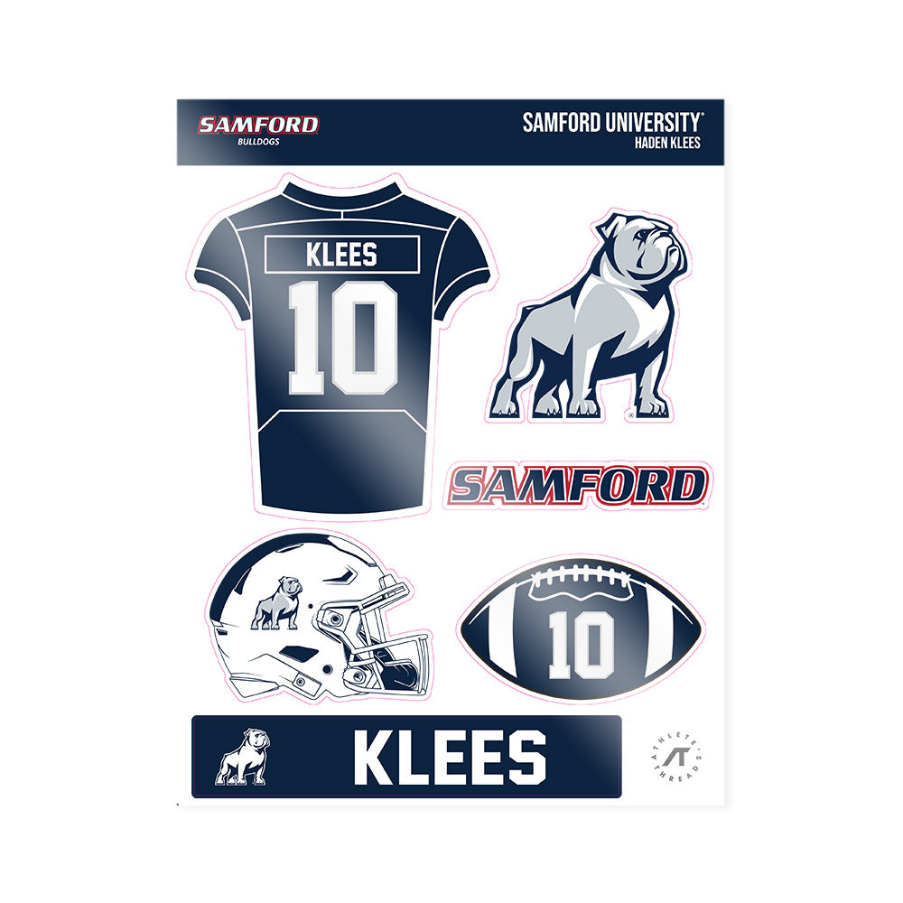 Samford - NCAA Football : Haden Klees - Sticker Sheet-0