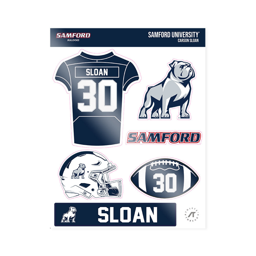 Samford - NCAA Football : Carson Sloan - Sticker Sheet-0