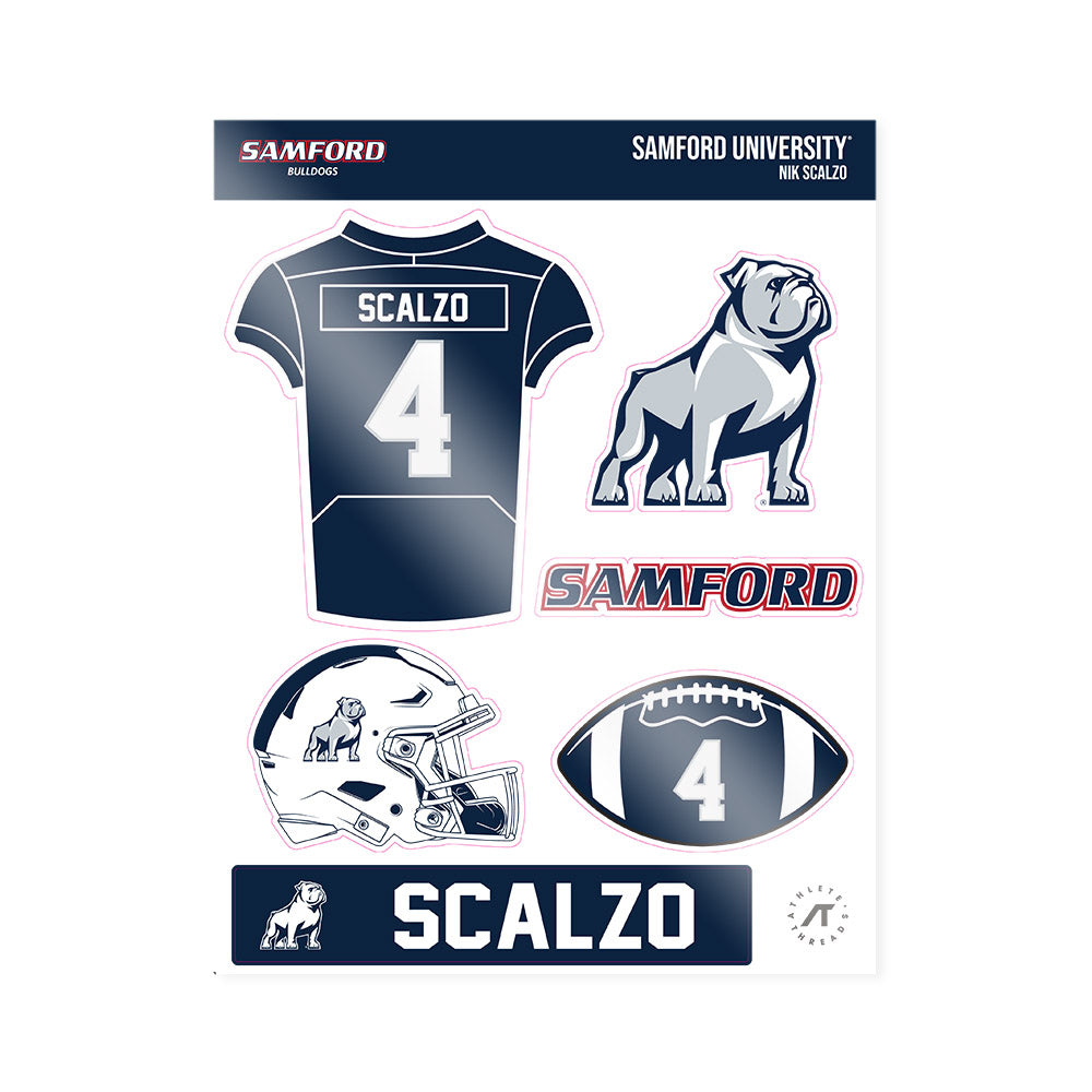 Samford - NCAA Football : Nik Scalzo - Sticker Sheet-0