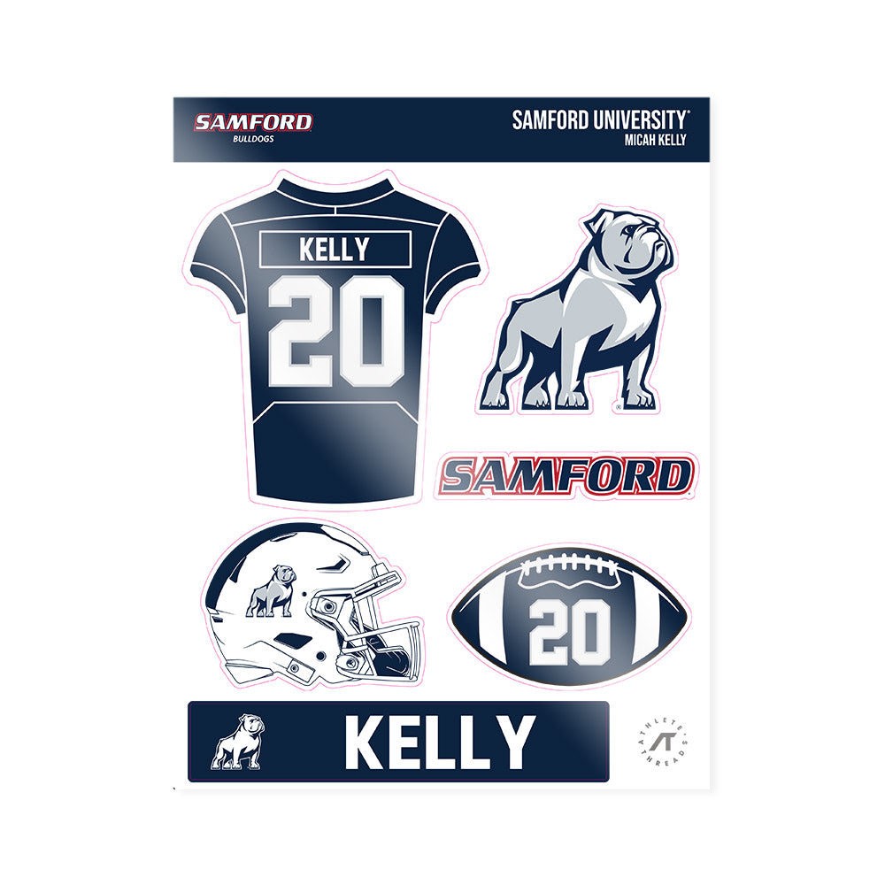 Samford - NCAA Football : Micah Kelly - Sticker Sheet-0