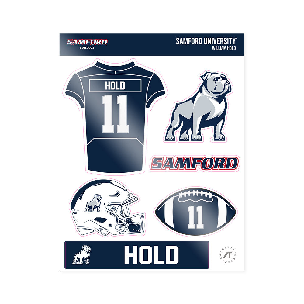 Samford - NCAA Football : William Hold - Sticker Sheet-0