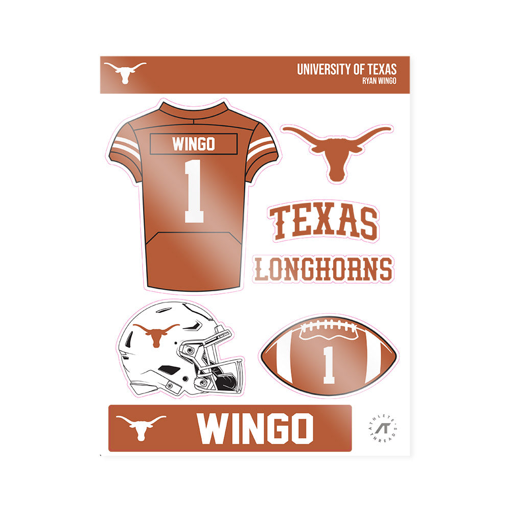 Texas - NCAA Football : Ryan Wingo - Sticker Sheet-1