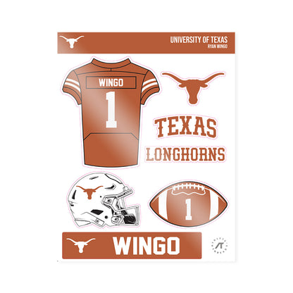 Texas - NCAA Football : Ryan Wingo - Sticker Sheet-1