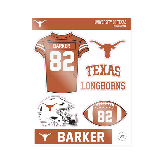 Texas - NCAA Football : Ridge Barker - Sticker Sheet-0
