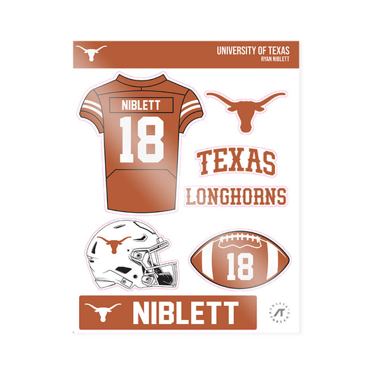 Texas - NCAA Football : Ryan Niblett - Sticker Sheet-0