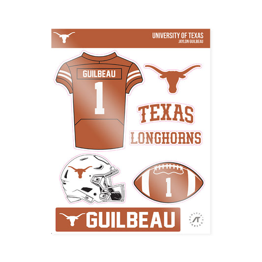 Texas - NCAA Football : Jaylon Guilbeau - Sticker Sheet-0