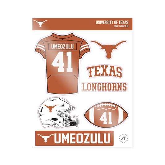 Texas - NCAA Football : Ziky Umeozulu - Sticker Sheet-0