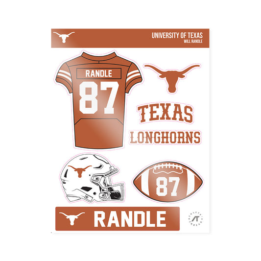 Texas - NCAA Football : Will Randle - Sticker Sheet-0