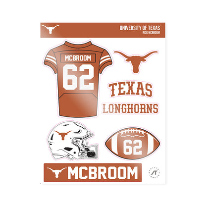 Texas - NCAA Football : Rick Mcbroom - Sticker Sheet-0