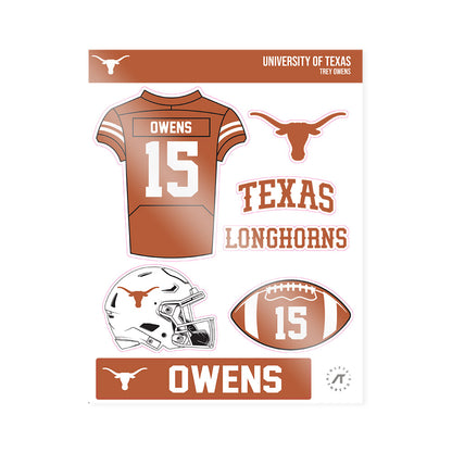 Texas - NCAA Football : Trey Owens - Sticker Sheet-0