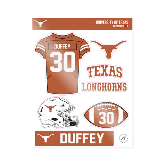 Texas - NCAA Football : Jackson Duffey - Sticker Sheet-0