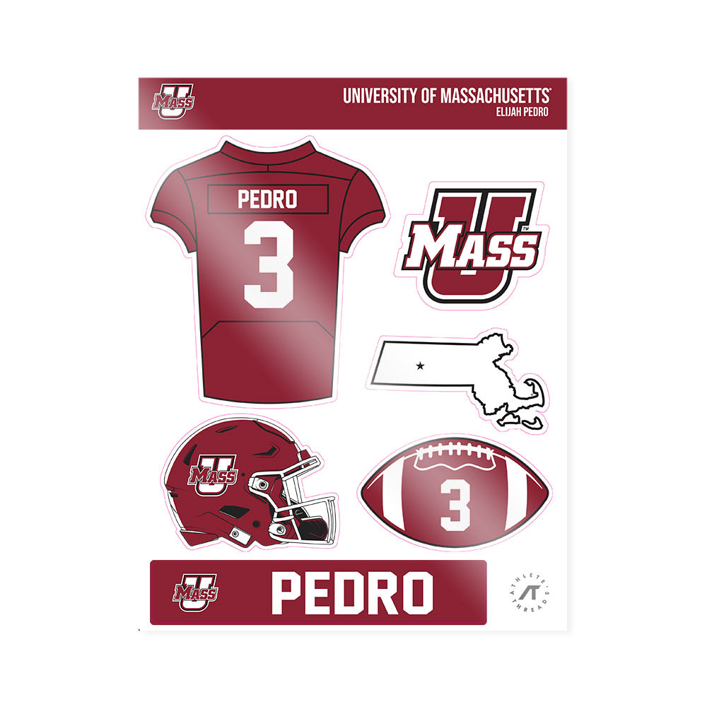 UMass - NCAA Football : Elijah Pedro - Sticker Sheet-0