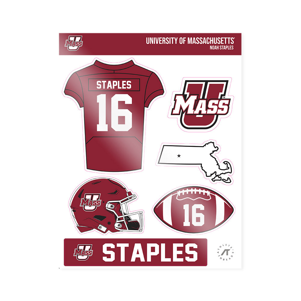 UMass - NCAA Football : Noah Staples - Sticker Sheet-0