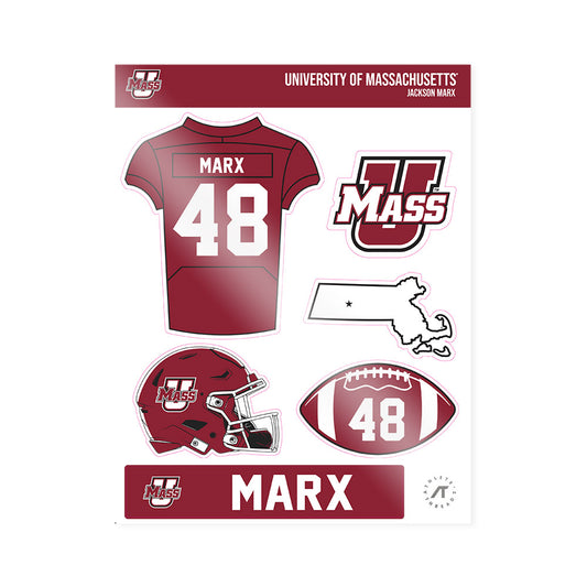 UMass - NCAA Football : Jackson Marx - Sticker Sheet-0