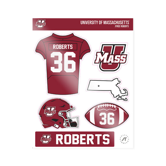 UMass - NCAA Football : Jyree Roberts - Sticker Sheet-0