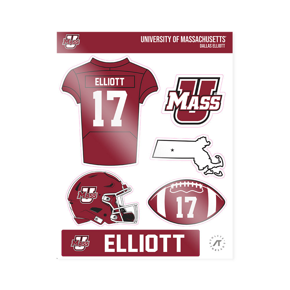 UMass - NCAA Football : Dallas Elliott - Sticker Sheet-0