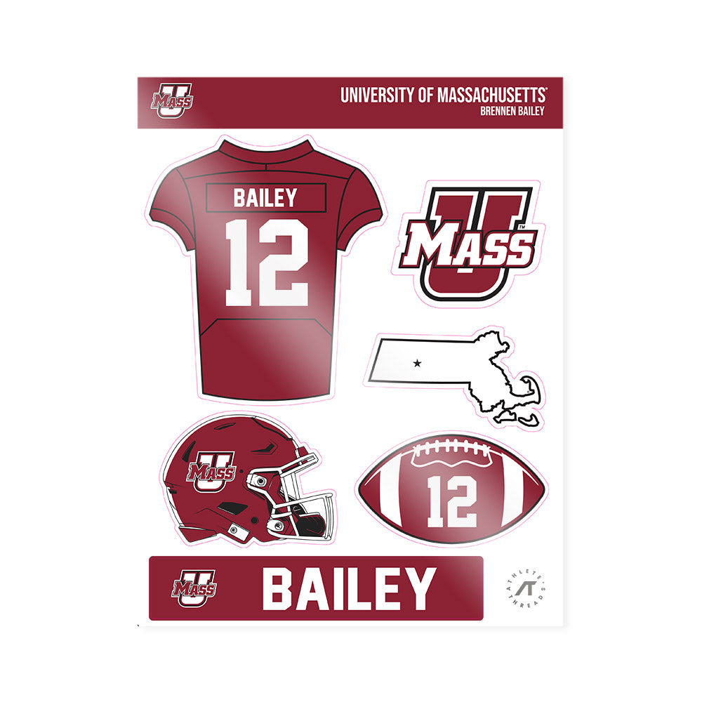 UMass - NCAA Football : Brennen Bailey - Sticker Sheet-0