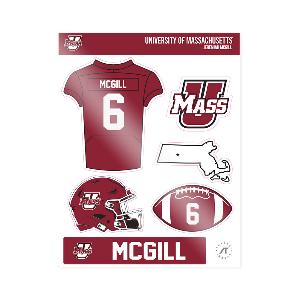 UMass - NCAA Football : Jeremiah McGill - Sticker Sheet-0