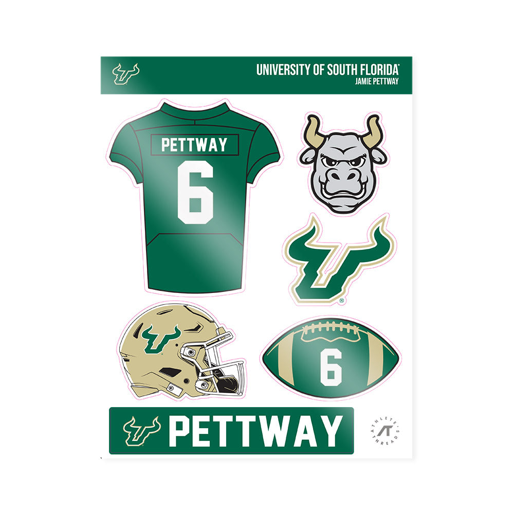 USF - NCAA Football : Jamie Pettway - Sticker Sheet-0