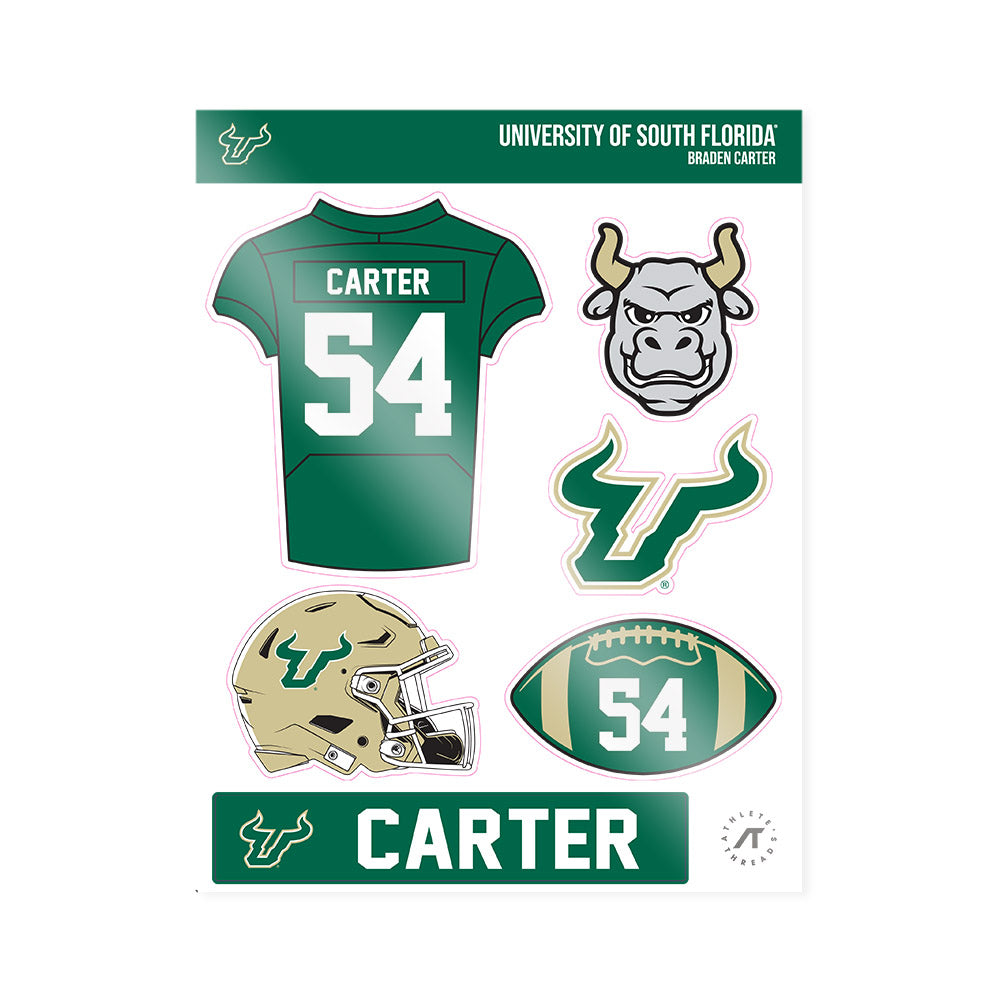 USF - NCAA Football : Braden Carter - Sticker Sheet-0