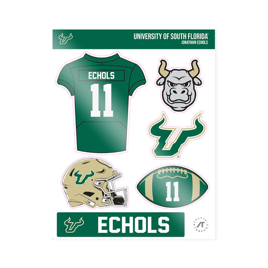 USF - NCAA Football : Jonathan Echols - Sticker Sheet-0