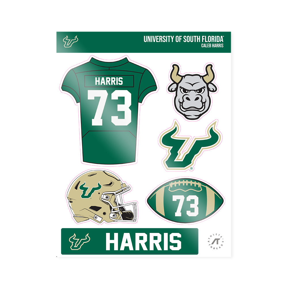 USF - NCAA Football : Caleb Harris - Sticker Sheet-0
