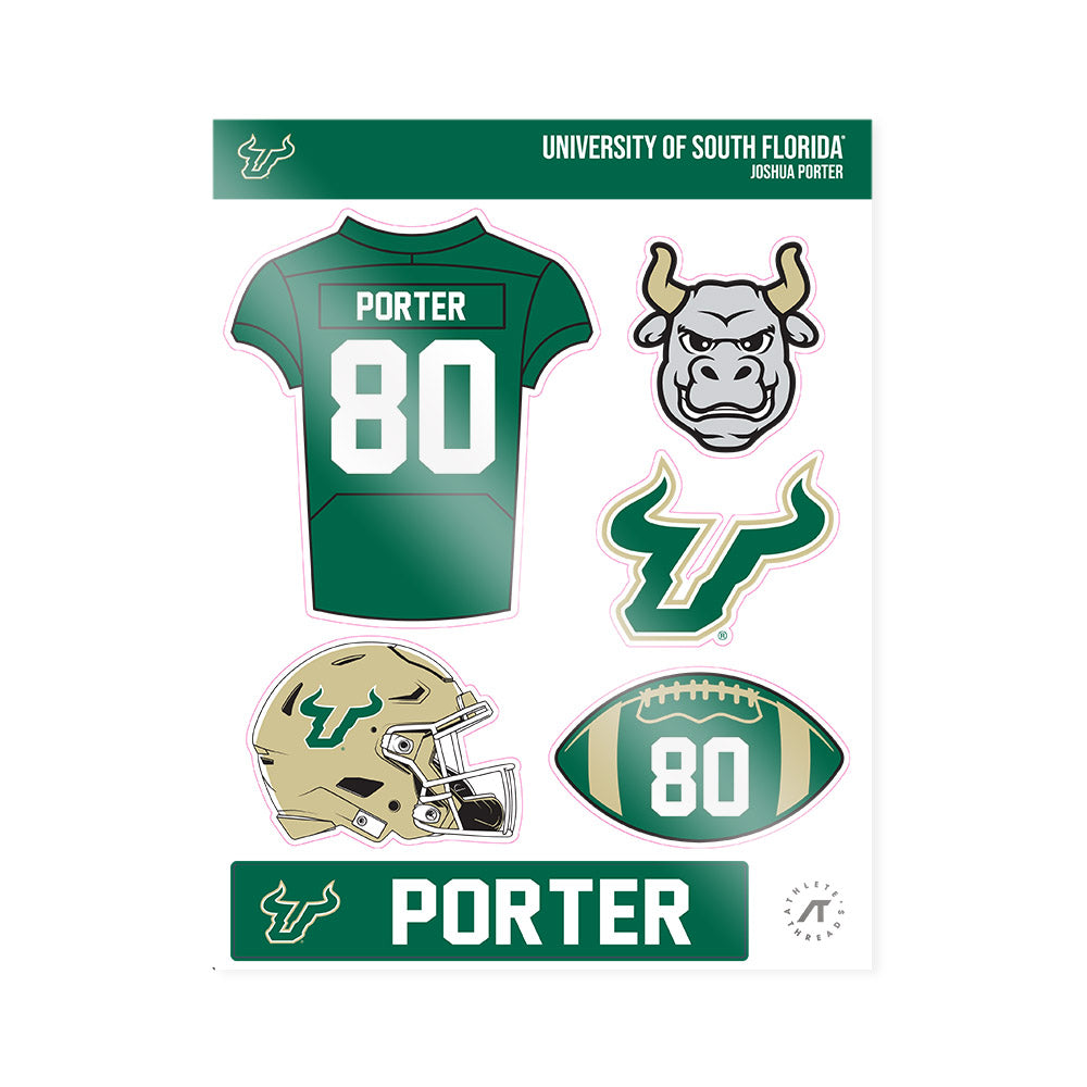 USF - NCAA Football : Joshua Porter - Sticker Sheet-0