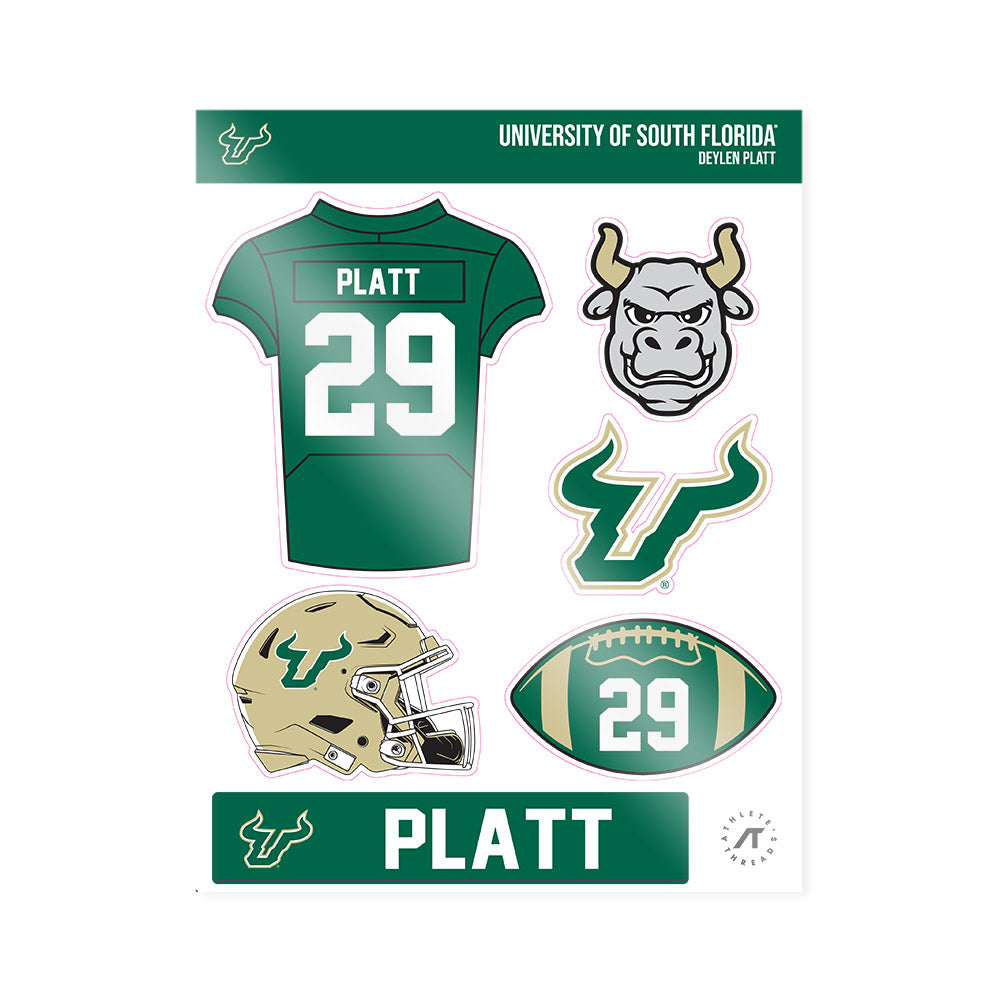 USF - NCAA Football : Deylen Platt - Sticker Sheet-0