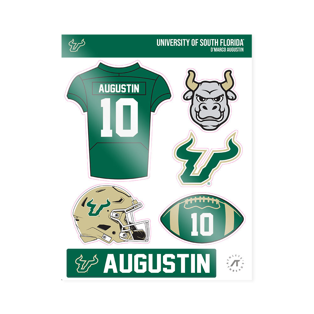 USF - NCAA Football : D'Marco Augustin - Sticker Sheet-0