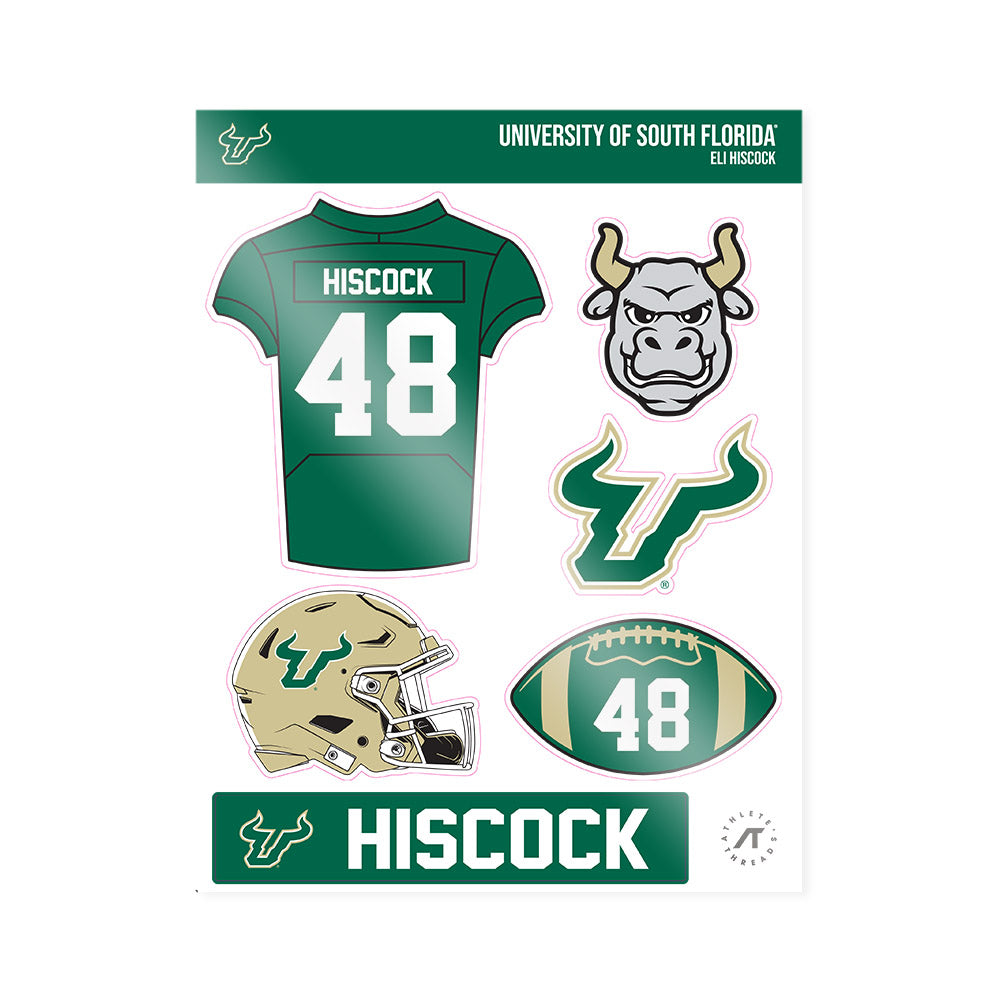 USF - NCAA Football : Eli Hiscock - Sticker Sheet-0